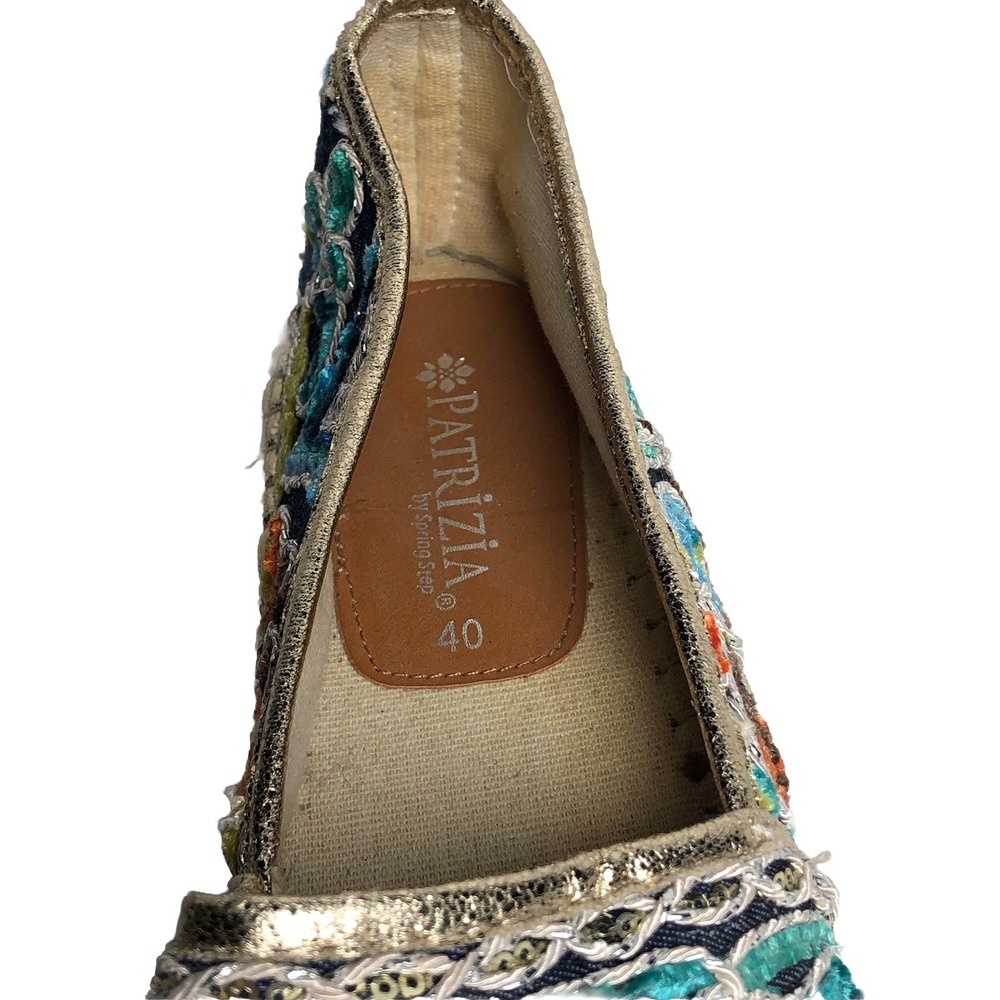 Patrizia by Spring Step Espadrille Embroidered Floral Slip On Loafer Shoes - Picture 6 of 16